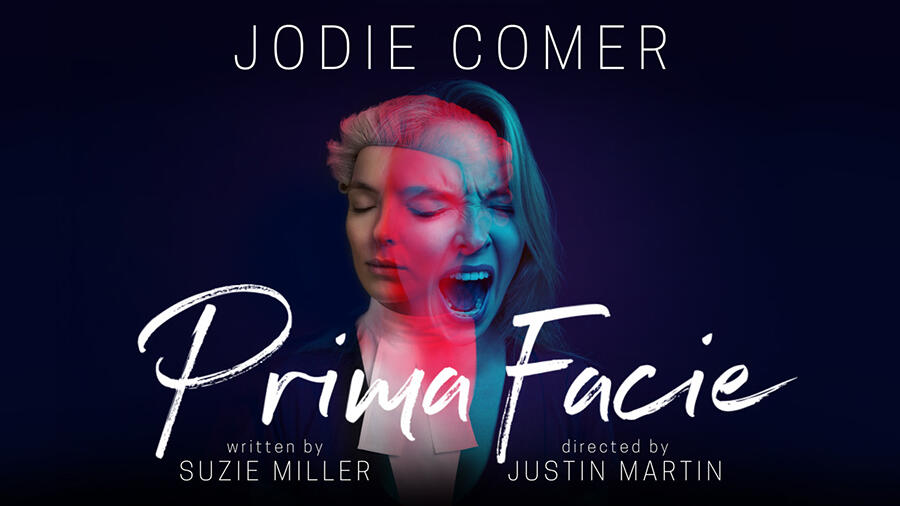 Prima Facie red and blue poster.