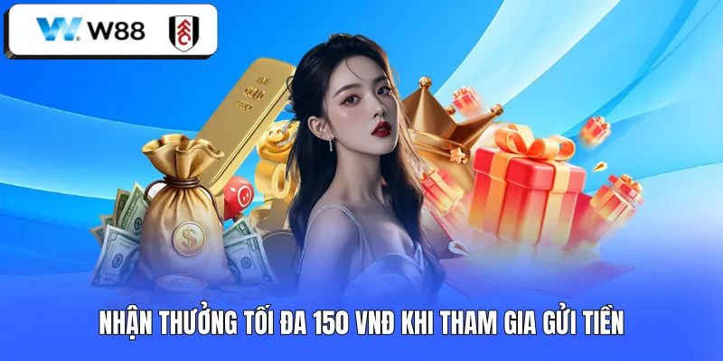 Nhận thưởng tối đa 150 VNĐ khi tham gia gửi tiền 